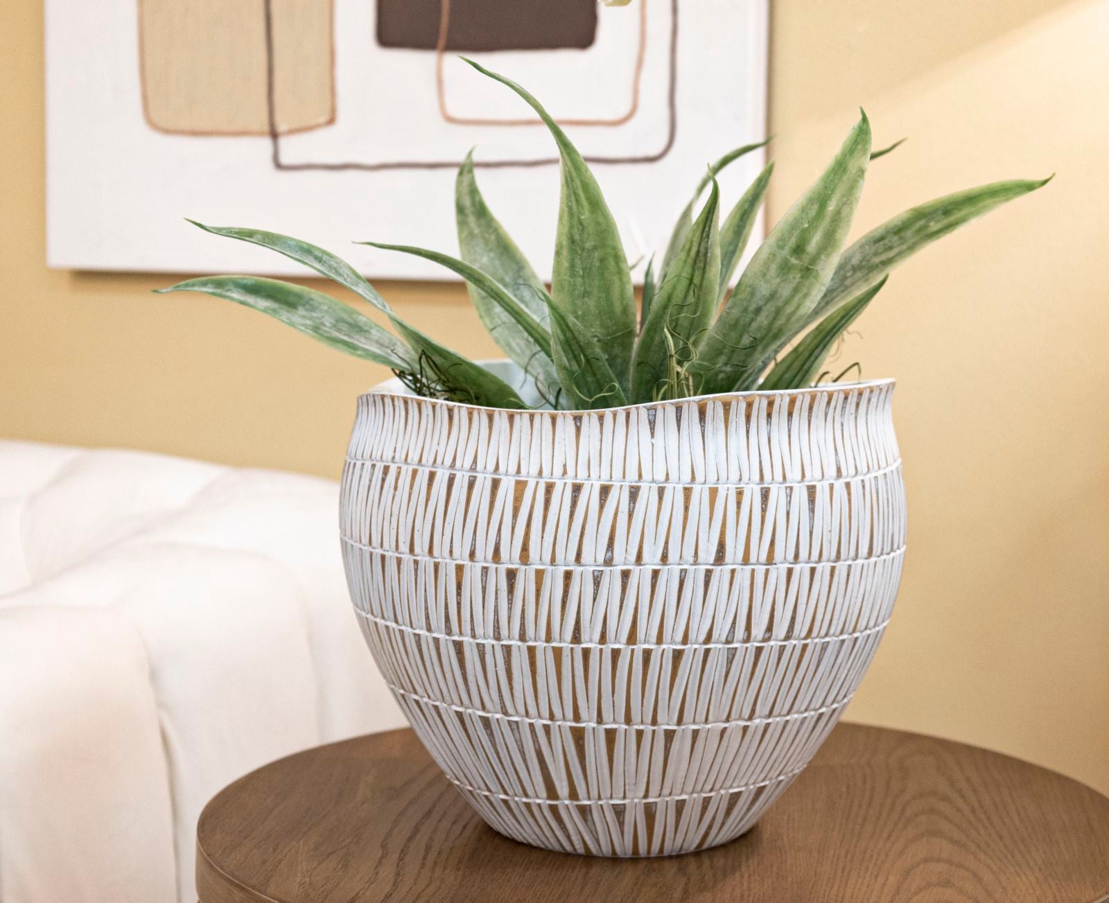 Cachepot Modern – Dourado, Branco