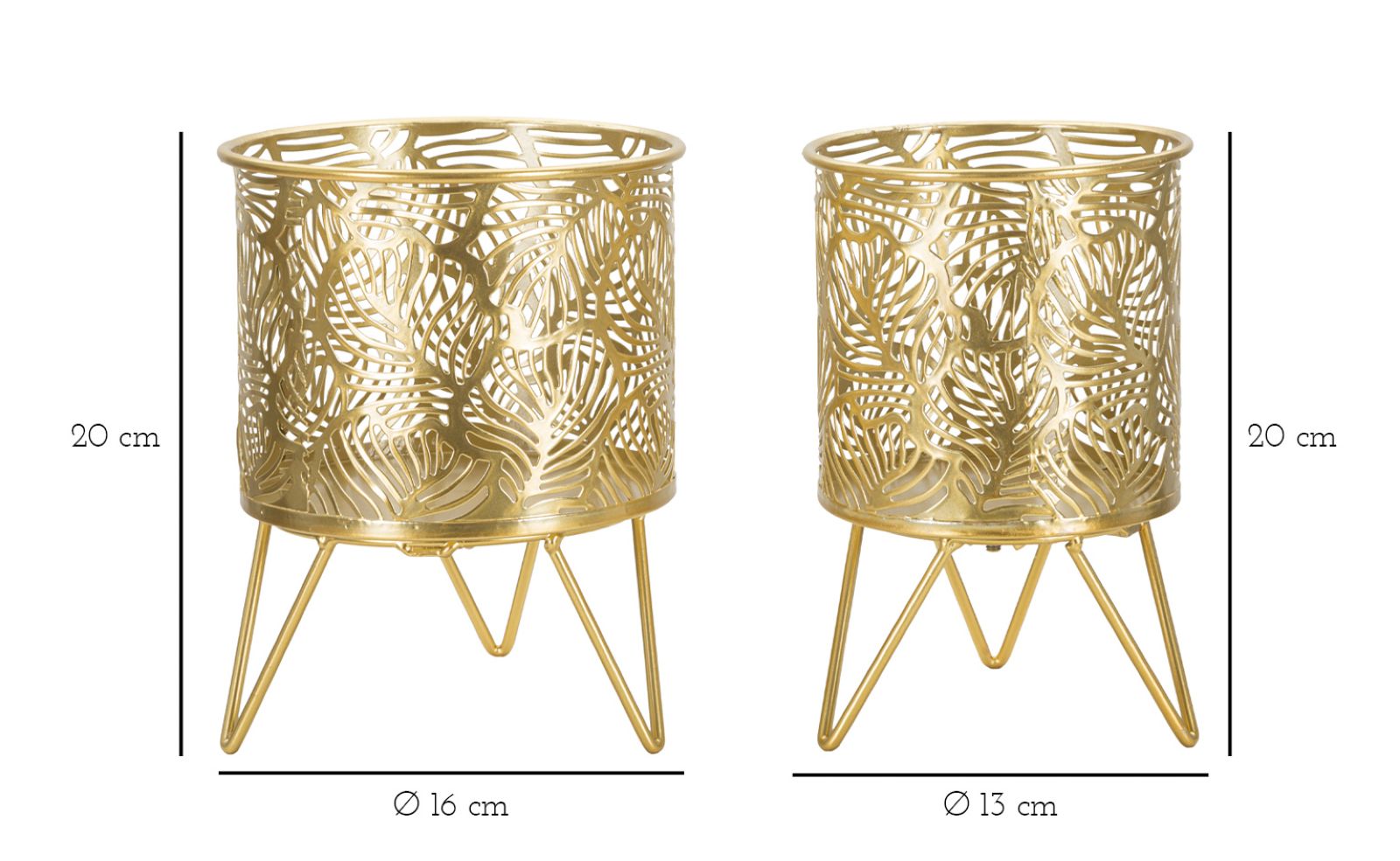 Suportes de Vasos GLAM – Dourado