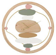 Relógio de Parede Redondo – Multicolor – Metal e Madeira MDF