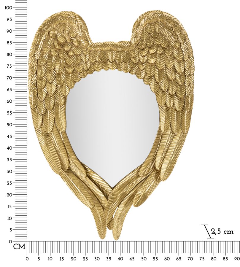Espelho de Parede GLAM – Dourado