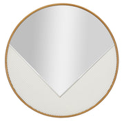 Espelho de Parede Redondo MODERN – Branco e Dourado