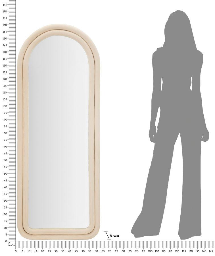 Espelho de parede GLAM – Creme