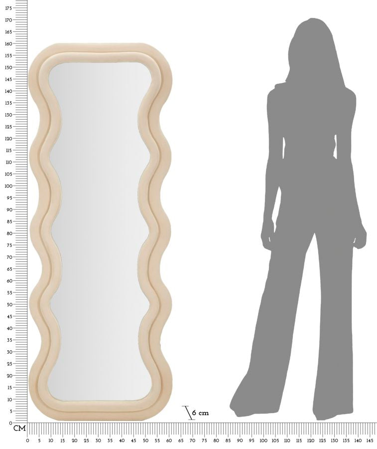 Espelho de parede GLAM – Creme