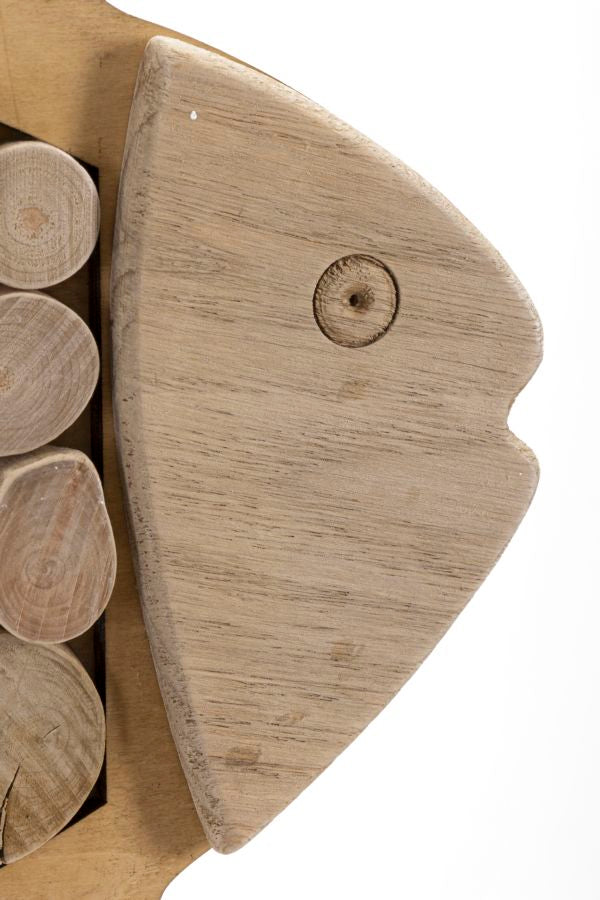 Escultura Suspensa em Forma de Peixe MODERN – Natural