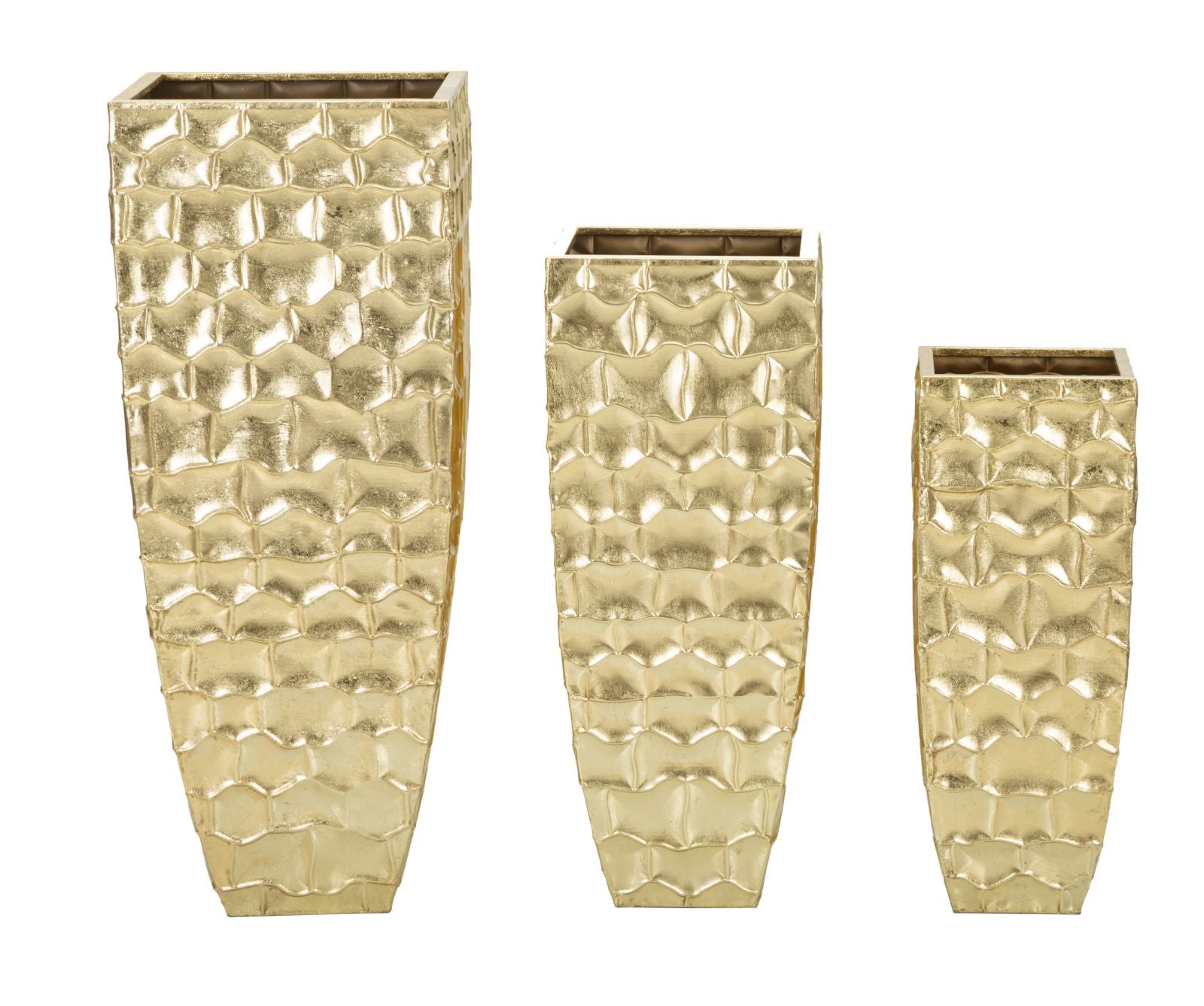 Conjunto de Vasos Quadrados GLAM – Dourado
