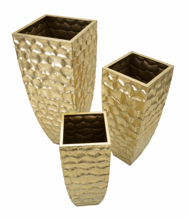 Conjunto de Vasos Quadrados GLAM – Dourado