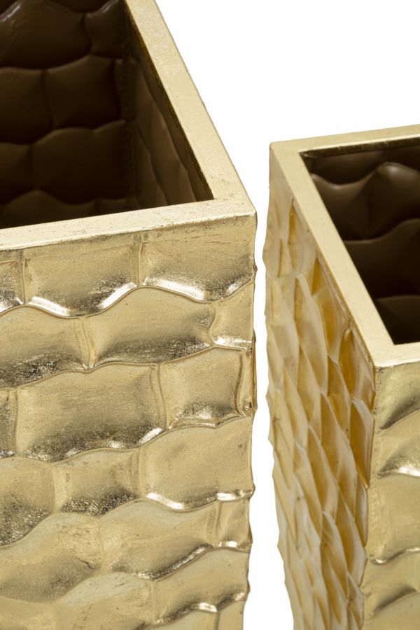Conjunto de Vasos Quadrados GLAM – Dourado