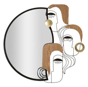 Espelho de Parede MODERN – Preto, Castanho, Dourado