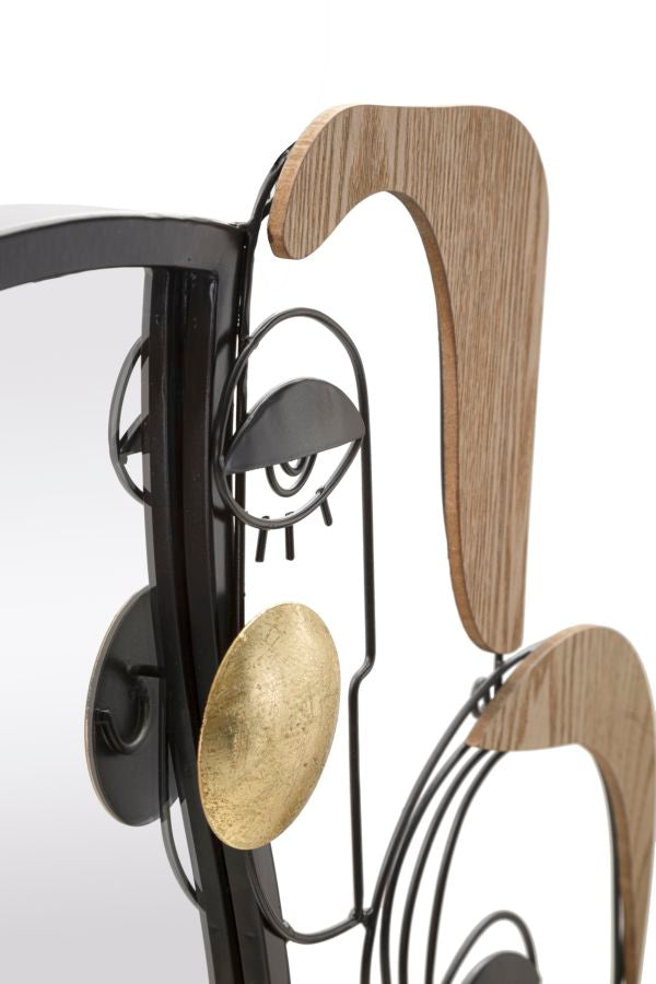 Espelho de Parede MODERN – Preto, Castanho, Dourado