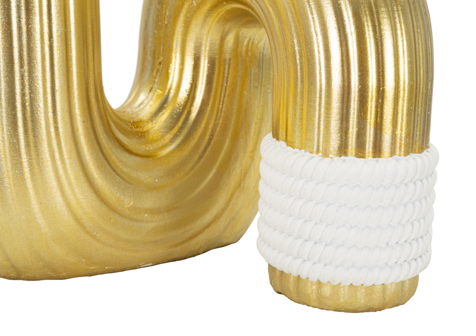 Vaso Elegante GLAM – Dourado e Branco