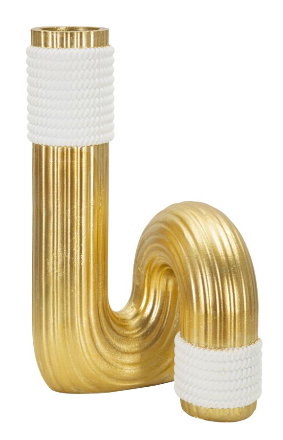 Vaso GLAM – Dourado e Branco