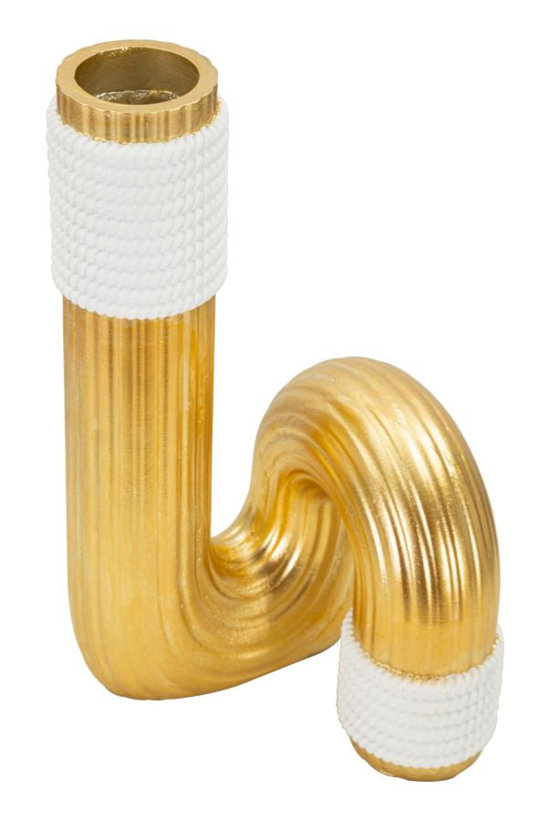 Vaso GLAM – Dourado e Branco