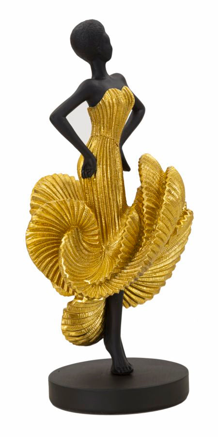 Estatueta Dançante GLAM – Preto, Dourado