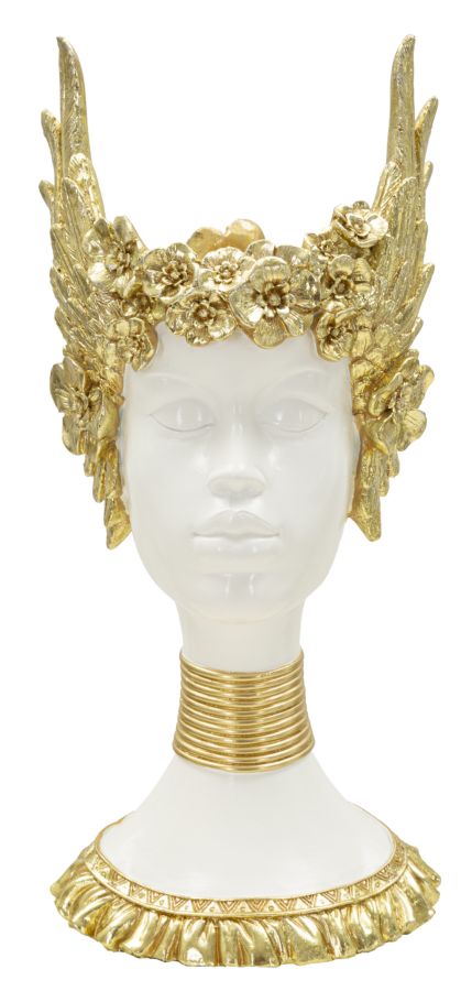 Escultura GLAM – Branco, Dourado