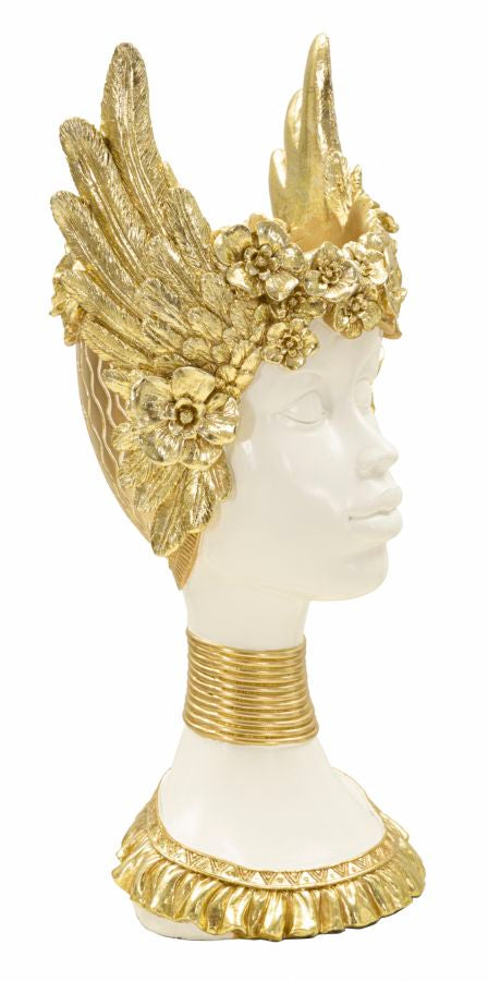 Escultura GLAM – Branco, Dourado