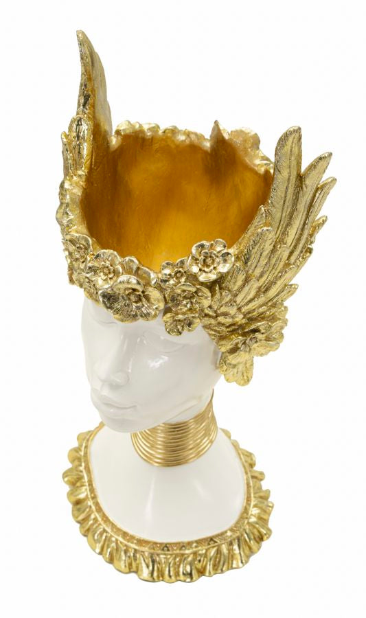 Escultura GLAM – Branco, Dourado