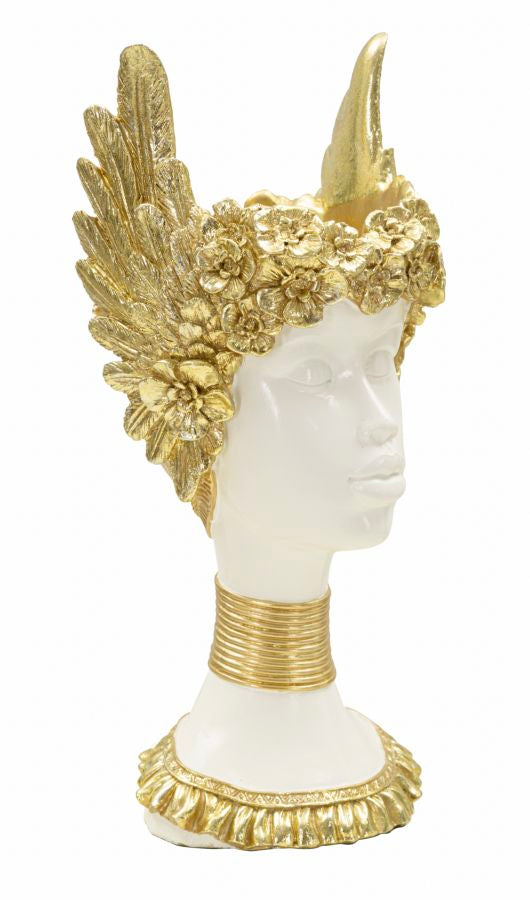 Escultura GLAM – Branco, Dourado