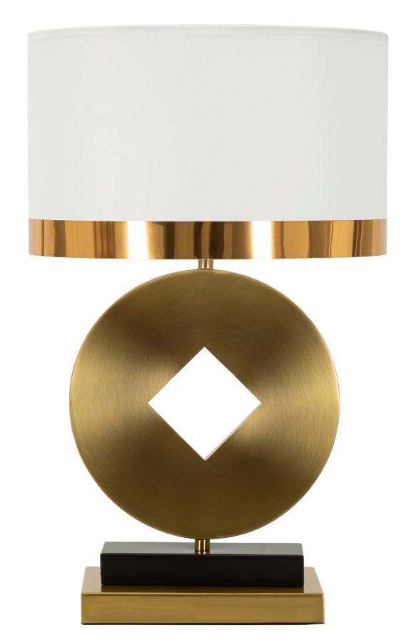 Candeeiro de Mesa GLAM – Dourado e Branco