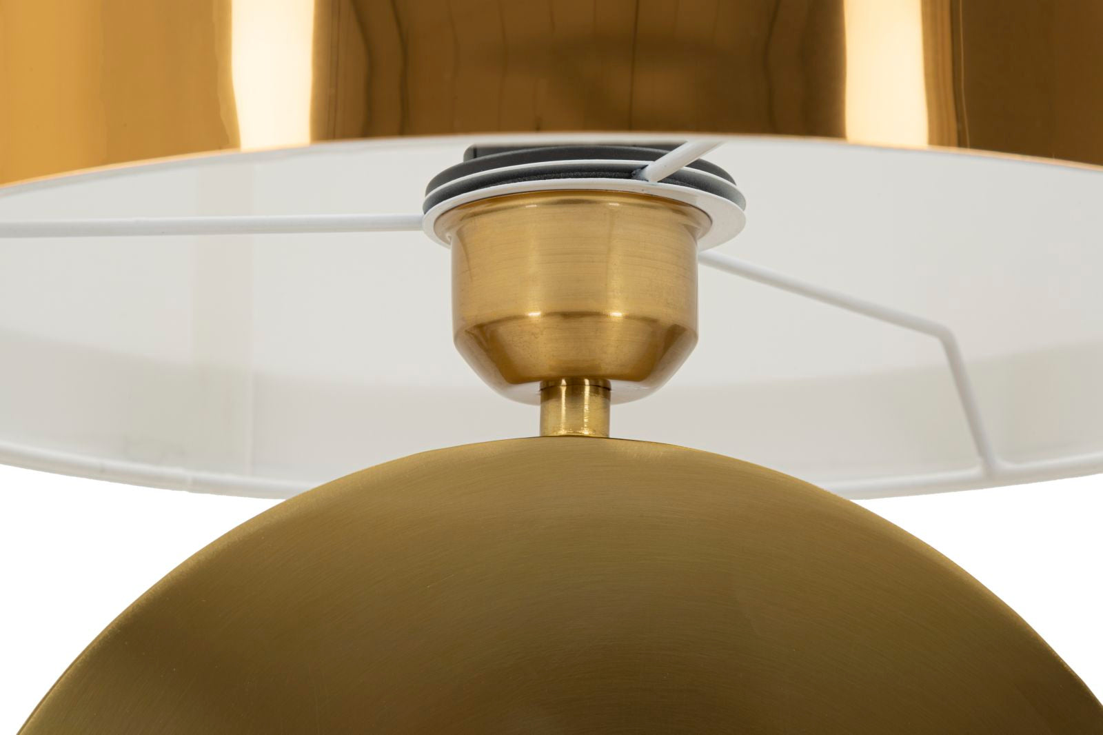 Candeeiro de Mesa GLAM – Dourado e Branco