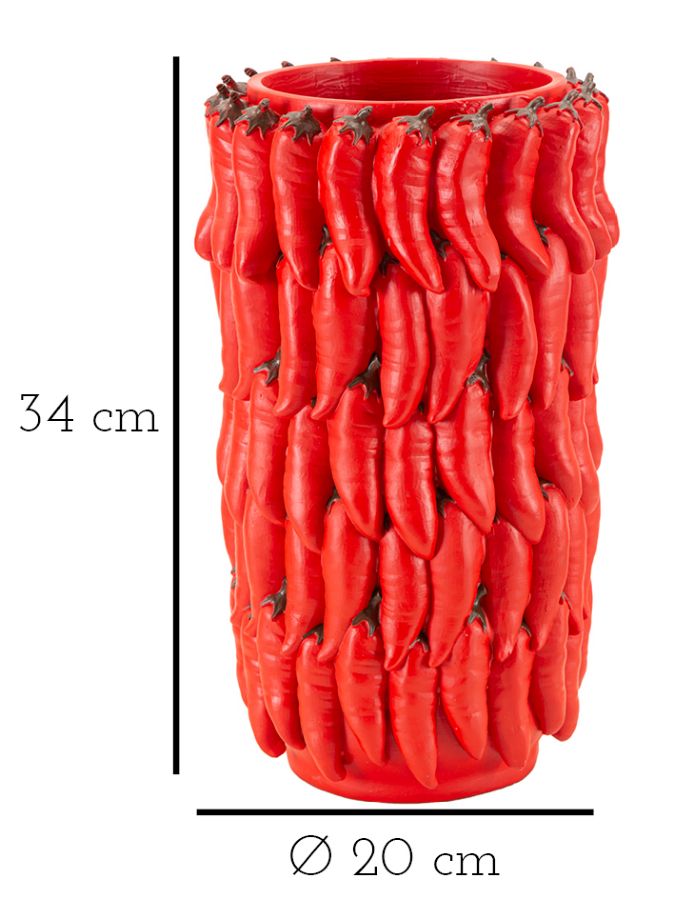 Vaso de Resina MODERN – Vermelho