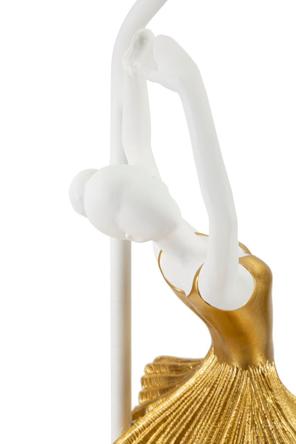 Candeeiro de Mesa GLAM – Dourado e Branco