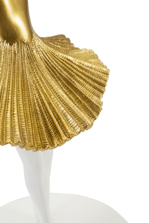 Candeeiro de Mesa GLAM – Dourado e Branco