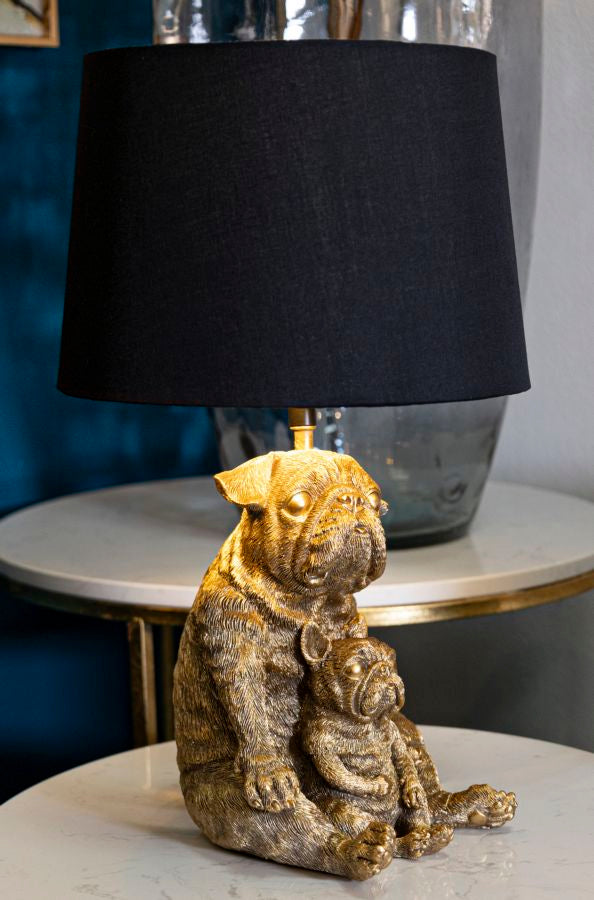 Candeeiro de Mesa MODERN – Dourado e Preto