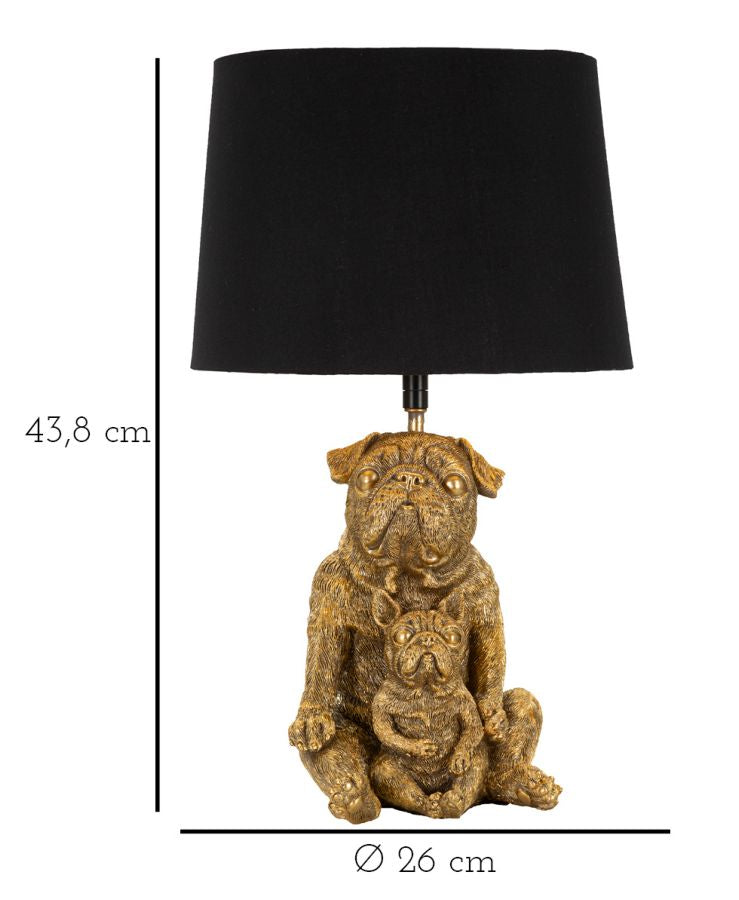 Candeeiro de Mesa MODERN – Dourado e Preto