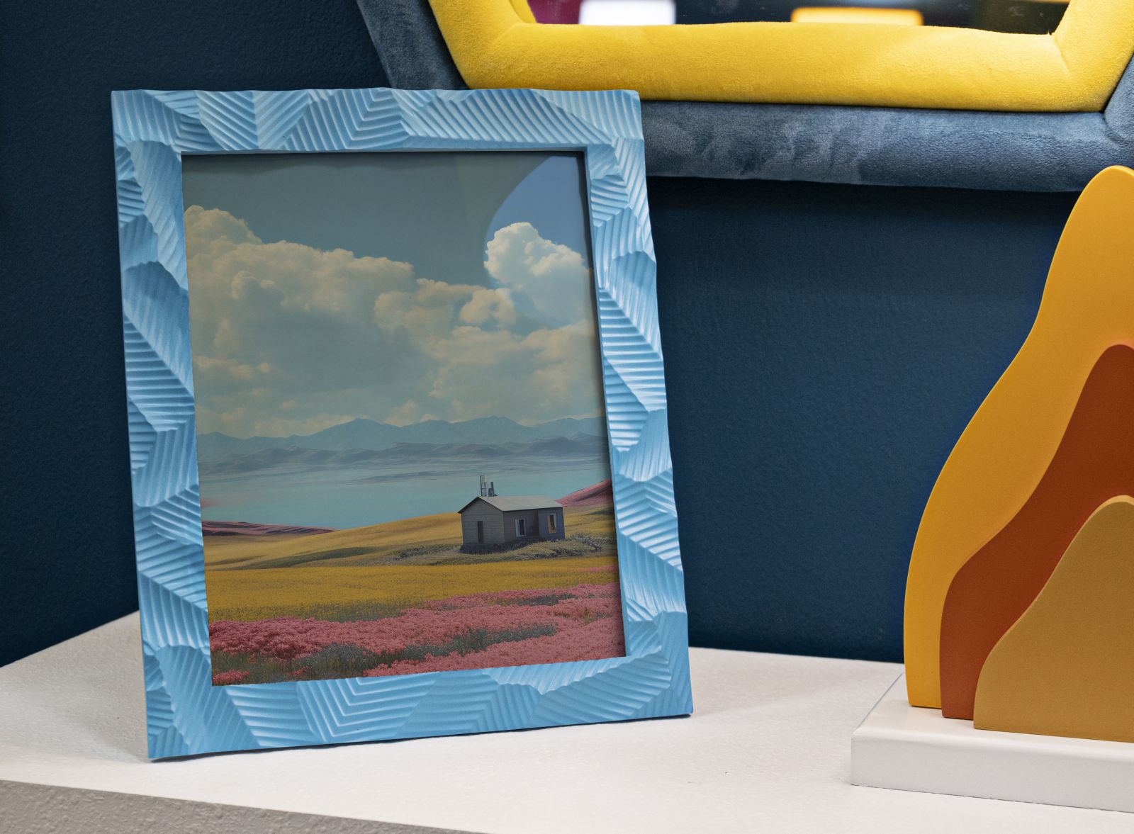 Moldura Rectangular MODERN – Azul Claro – 20x25 cm