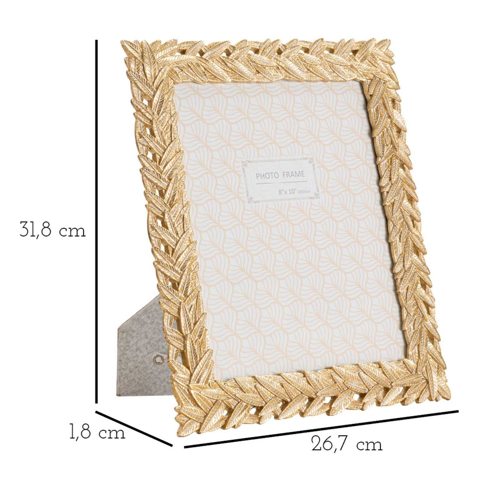 Moldura Retangular GLAM – Dourada – 20x25 cm