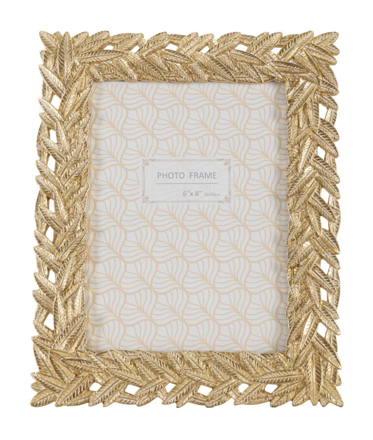 Moldura Rectangular Independente GLAM – Dourado – 15x20 cm