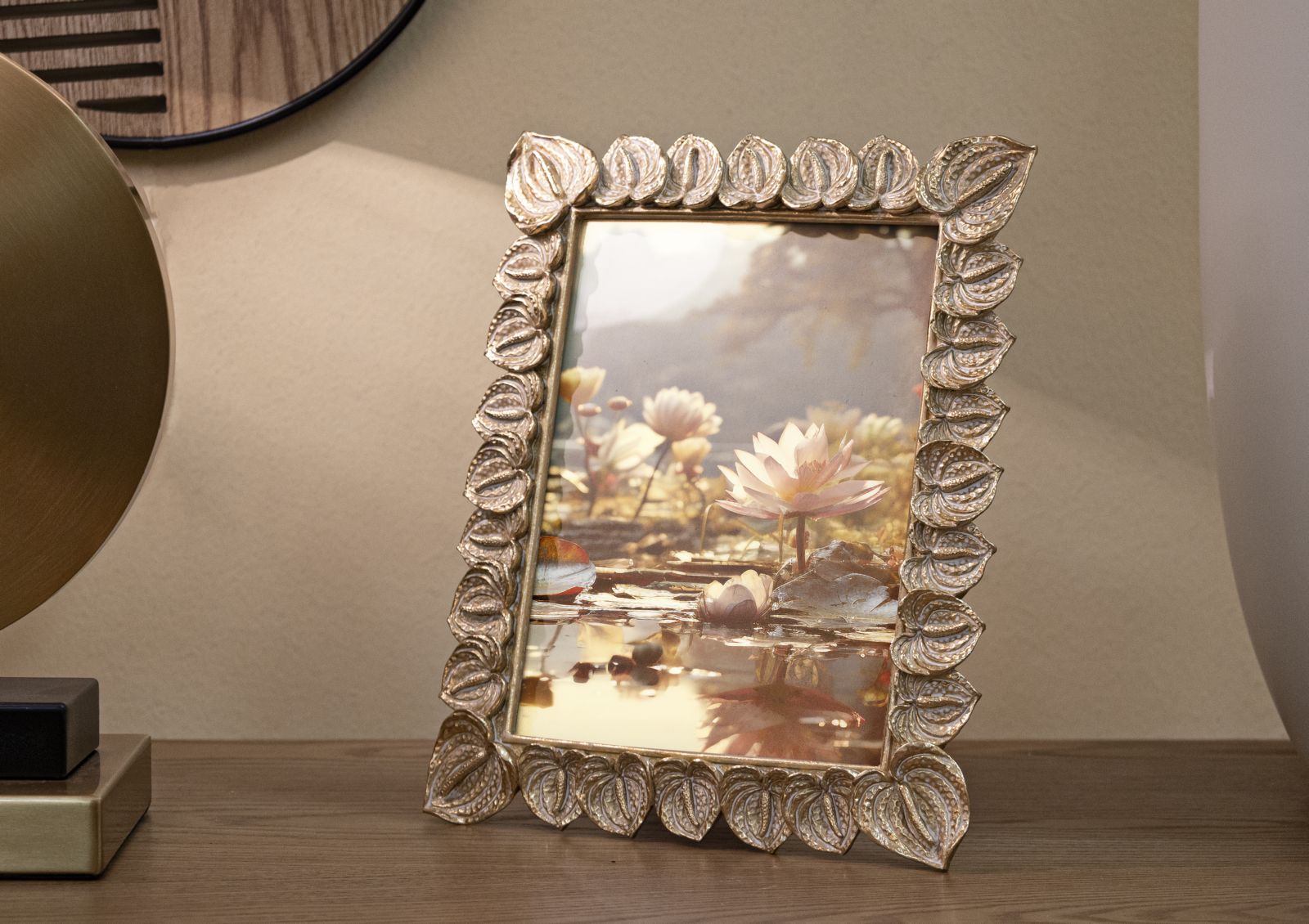 Moldura Rectangular GLAM – Dourada – 15x20 cm