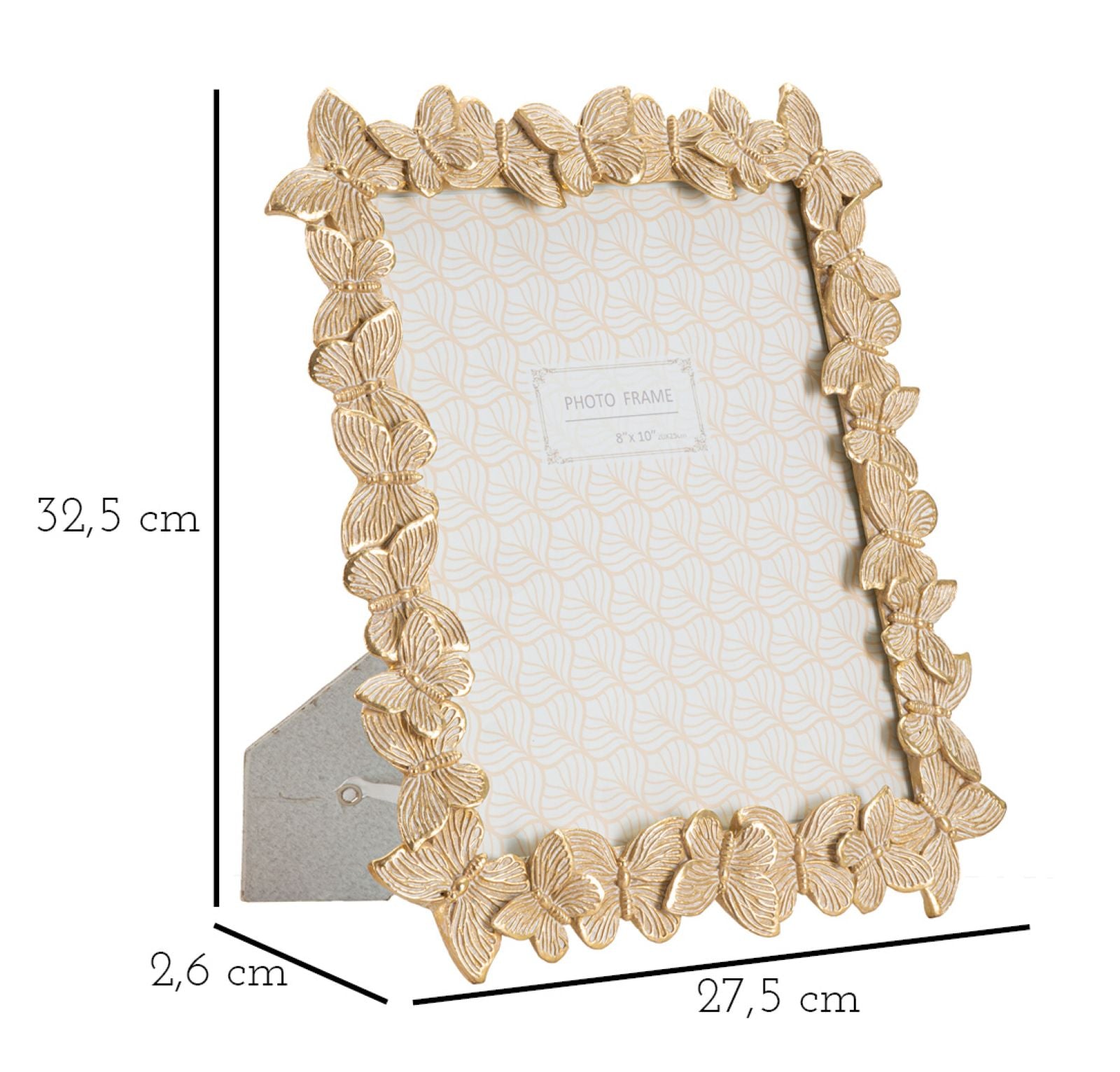 Moldura Retangular Livre GLAM – Dourado – 20x25 cm