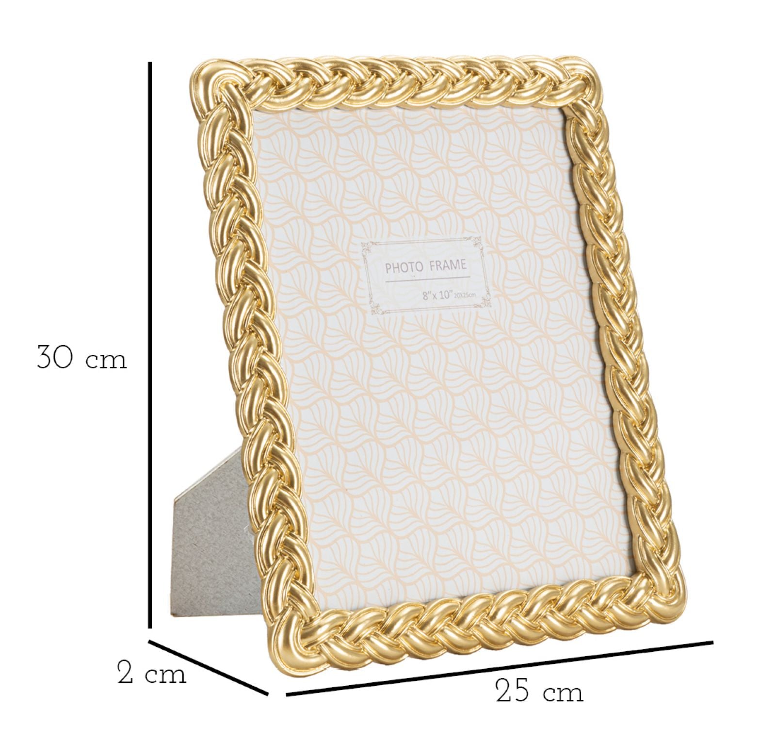 Moldura Rectangular GLAM – Dourada – 20x25 cm