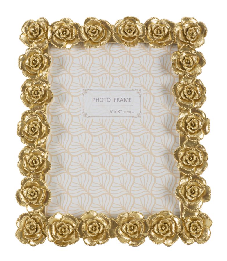 Moldura Rectangular GLAM – Dourado – 15x20 cm
