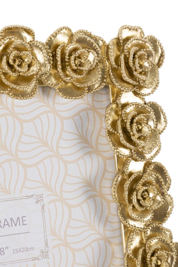 Moldura Rectangular GLAM – Dourado – 15x20 cm