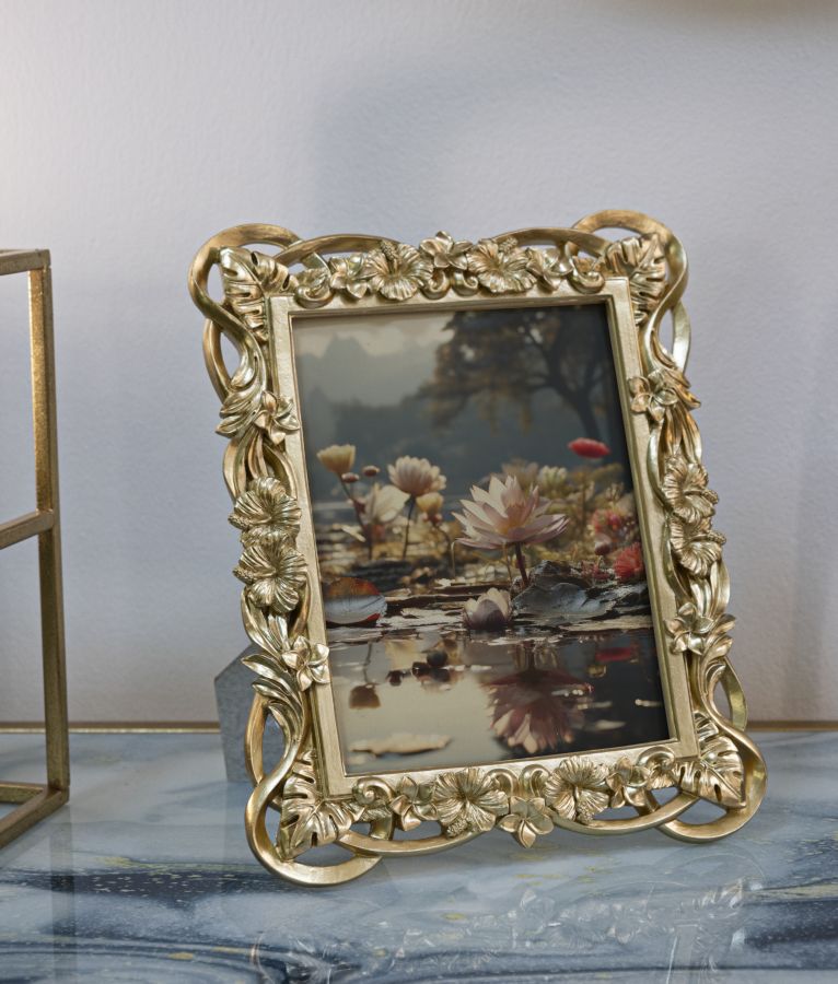 Moldura Retangular Free-standing GLAM – Dourada – 15x20 cm