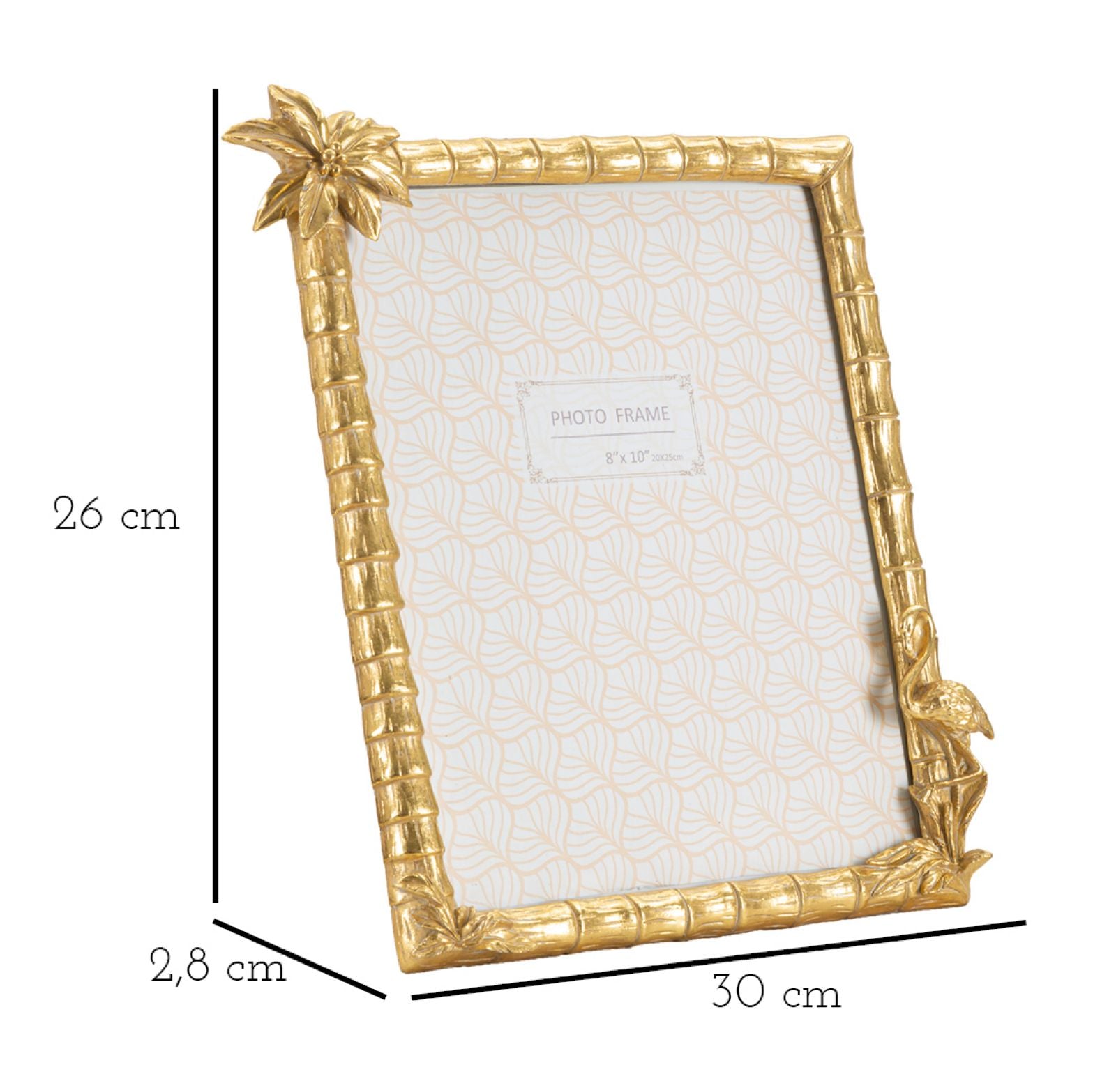 Moldura Retangular Free-standing GLAM – Dourada – 20x25 cm