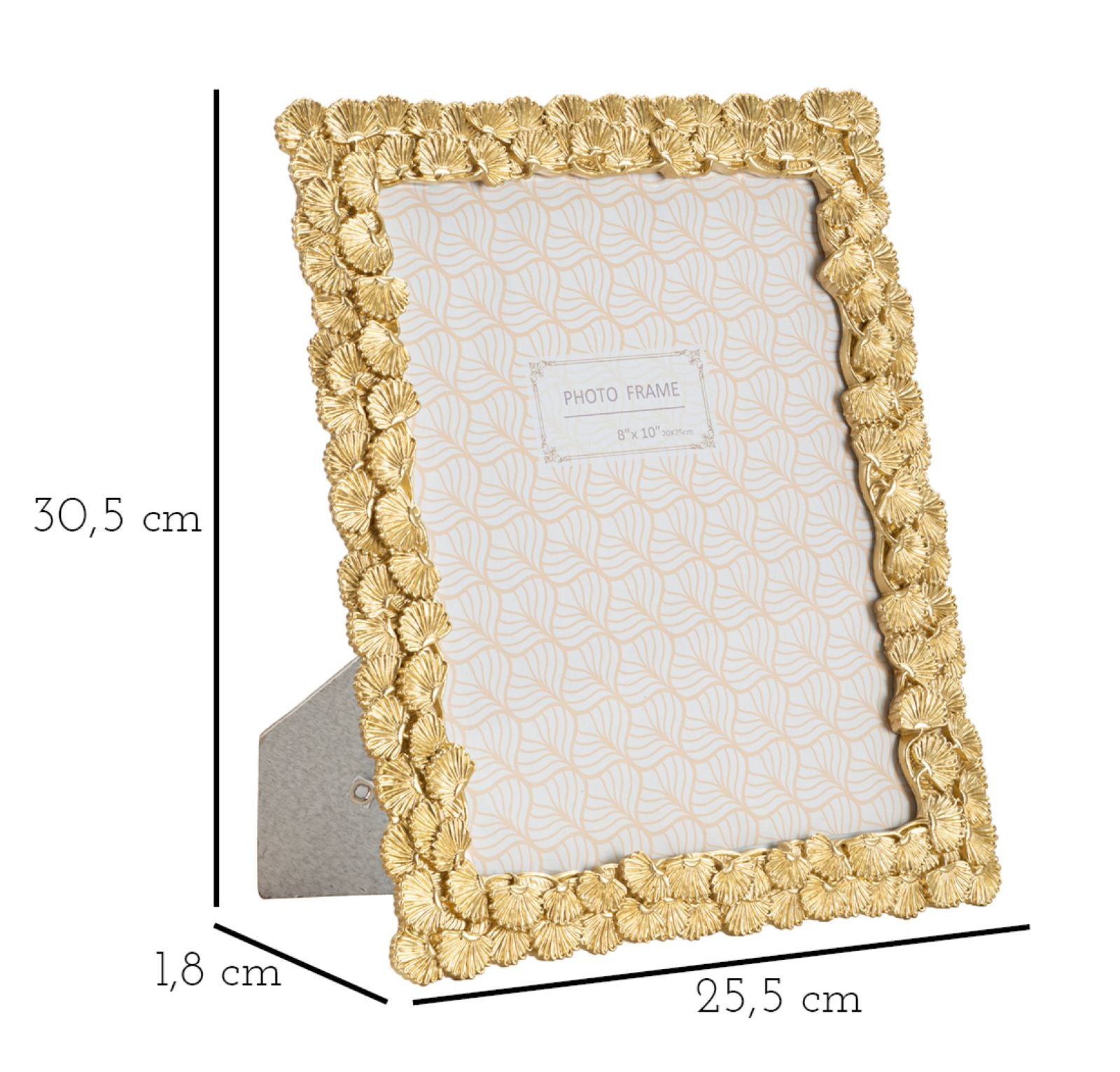 Moldura Retangular Independente GLAM – Dourada – 20x25 cm