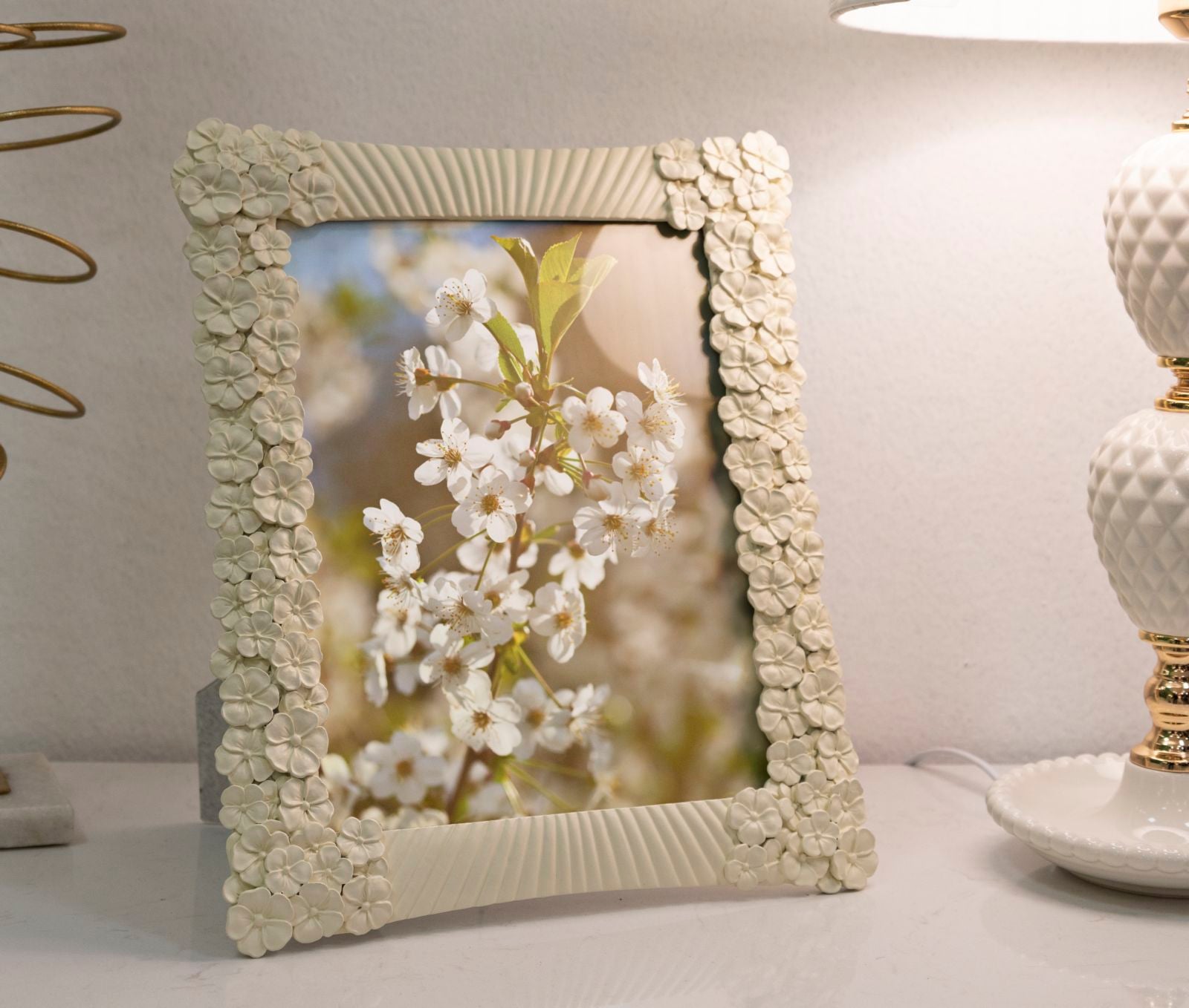 Moldura Rectangular GLAM – Creme – 20x25 cm