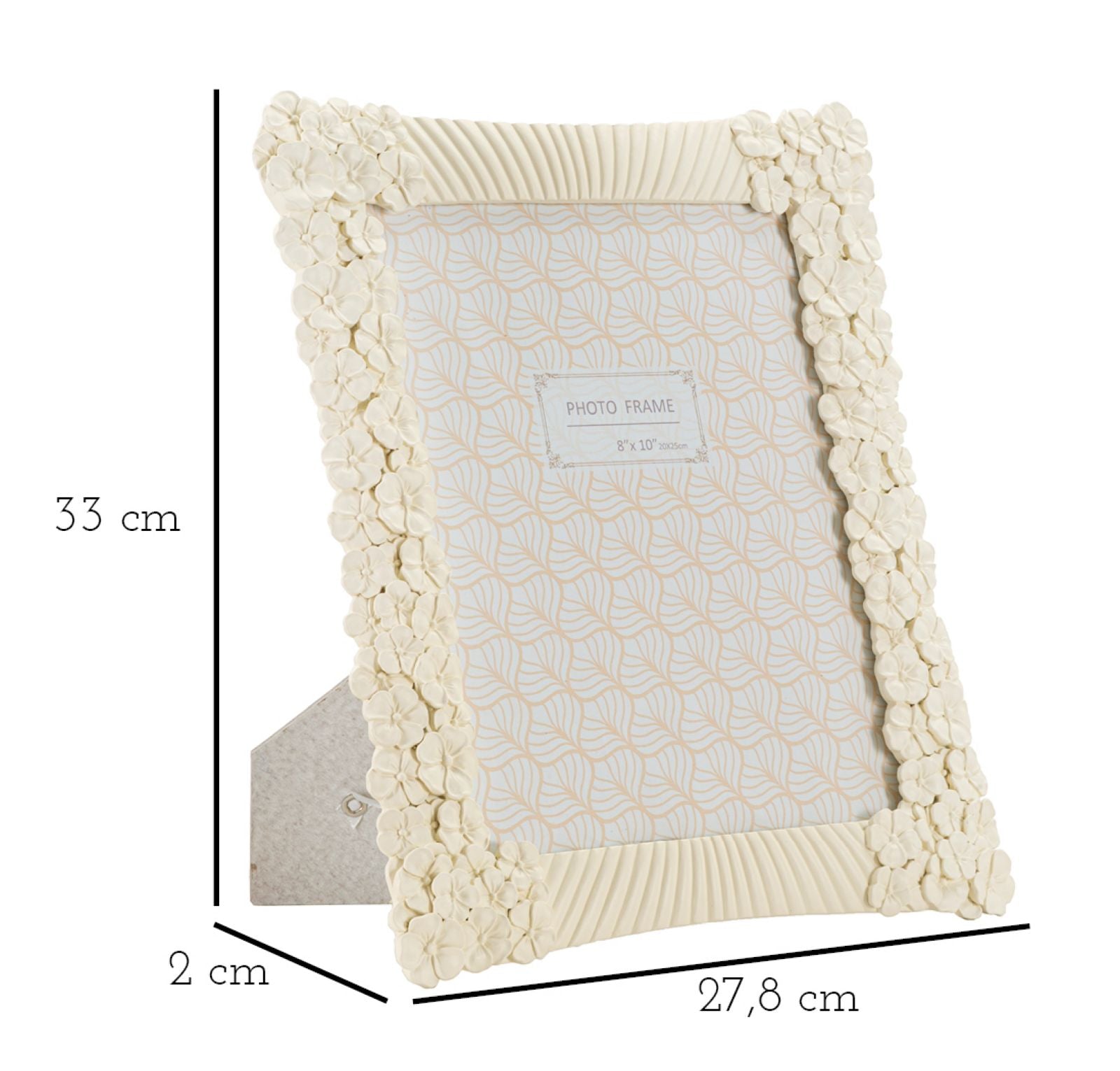 Moldura Rectangular GLAM – Creme – 20x25 cm