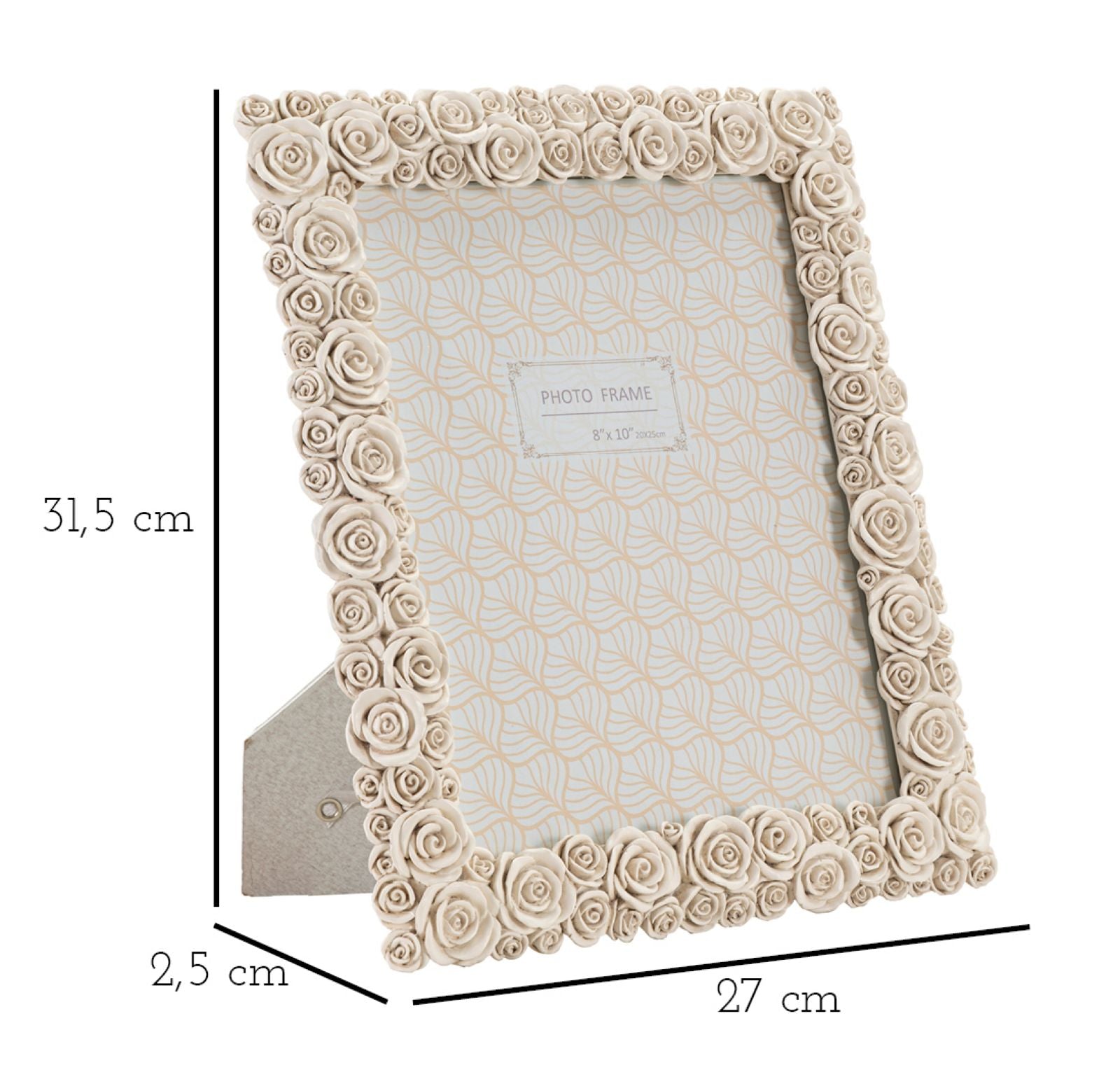 Moldura Retangular GLAM – CREAM – 20x25 cm