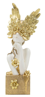 Escultura GLAM – Branco, Dourado