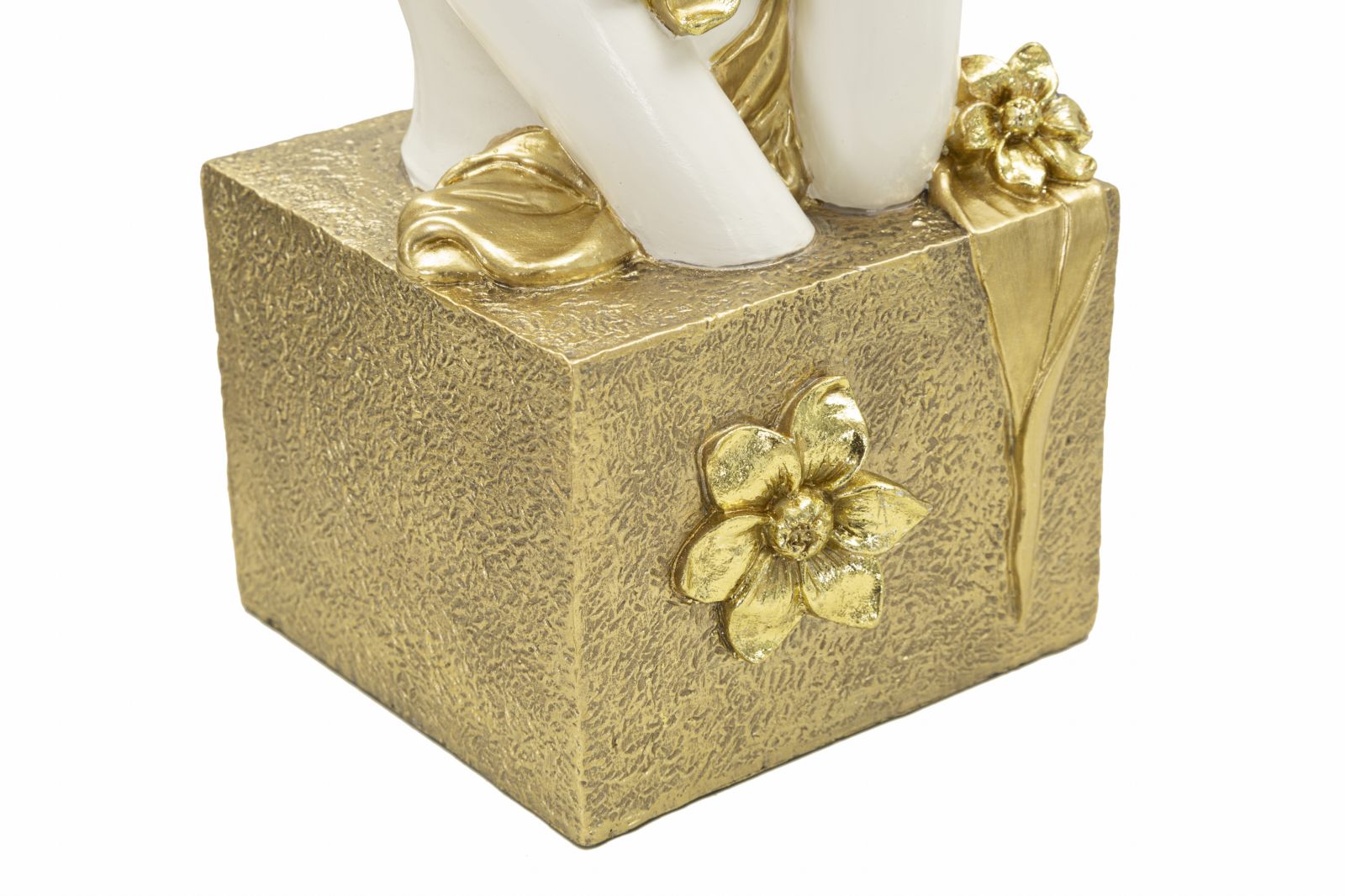 Escultura GLAM – Branco, Dourado