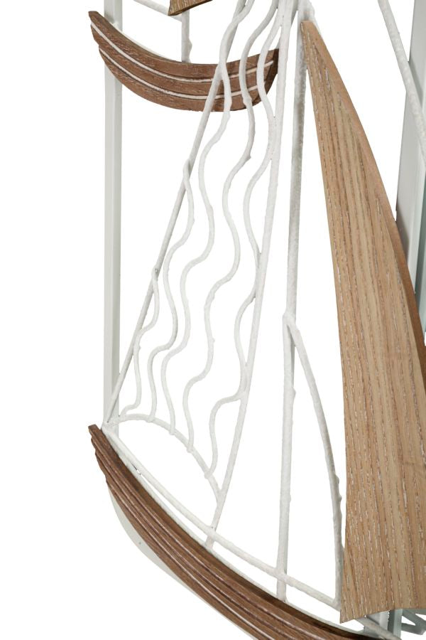 Espelho de Parede MODERN – Branco e Castanho