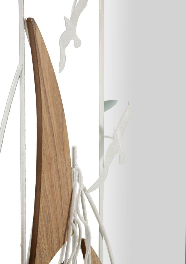Espelho de Parede MODERN – Branco e Castanho