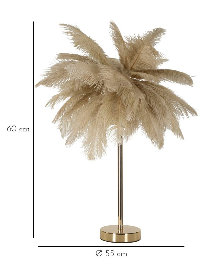 Candeeiro de Mesa GLAM – Dourado e Camelo