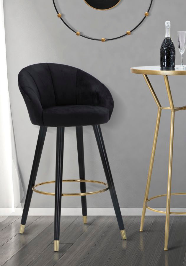 Banco de Bar GLAM – Preto e Dourado