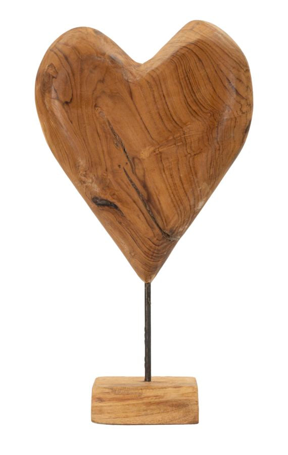 Escultura Coração ETNICH – Castanho