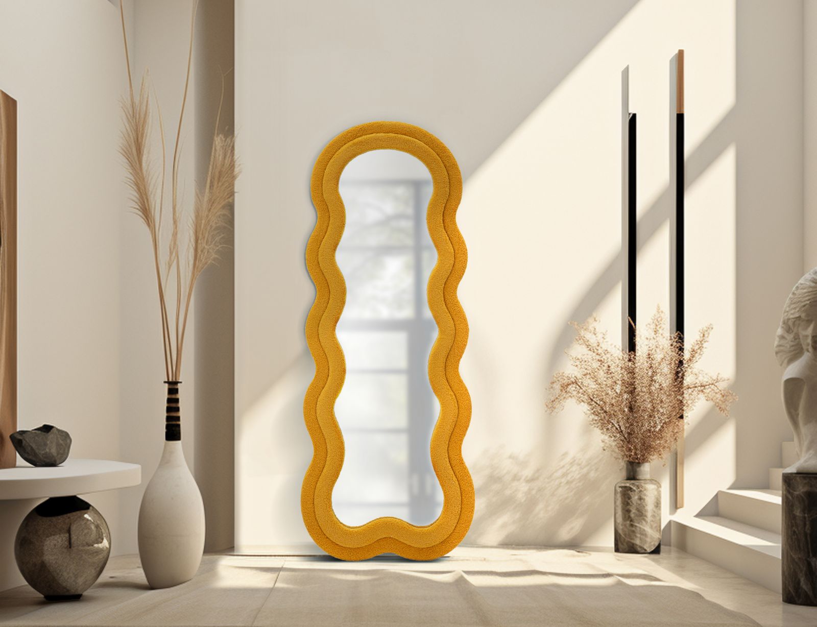 Espelho de parede GLAM – Mostarda